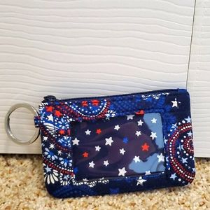Vera Bradley Fireworks Paisley Zip ID case
